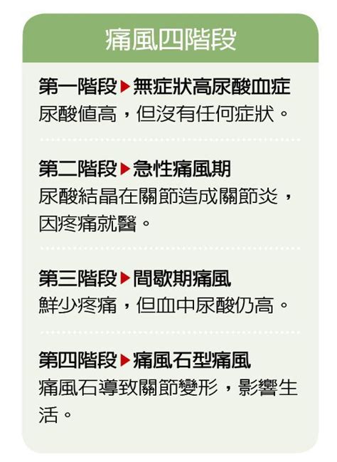 治尿酸痛風青草|【痛風】急性、慢性治療有別 痛風4個階段 注意尿酸水。